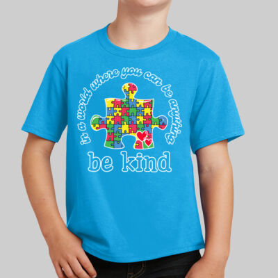 Youth - Be Kind Puzzle Piece T-Shirt - Autism Awareness Thumbnail