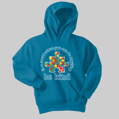 Youth - Be Kind Puzzle Piece Hoodie - Autism Awareness Thumbnail