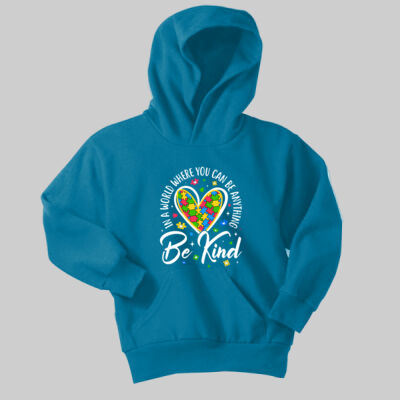 Youth - Be Kind Heart Hoodie - Autism Awareness Thumbnail