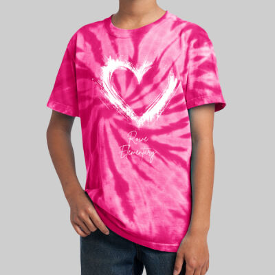 Youth Tie-Dye T-Shirt - Spring - Valentine's Heart Thumbnail