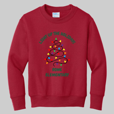 Youth Crewneck - Winter Holidays - Light Up - Green Thumbnail