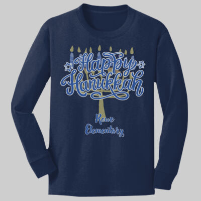  Youth Long Sleeve Shirt - Winter Holidays - Happy Hanukkah Thumbnail