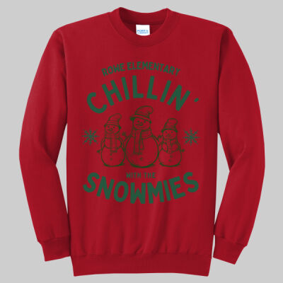 Adult Crewneck - Winter Holidays - Chillin' - Green Thumbnail