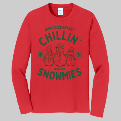  Adult Long Sleeve Shirt - Winter Holidays - Chillin' - Green Thumbnail