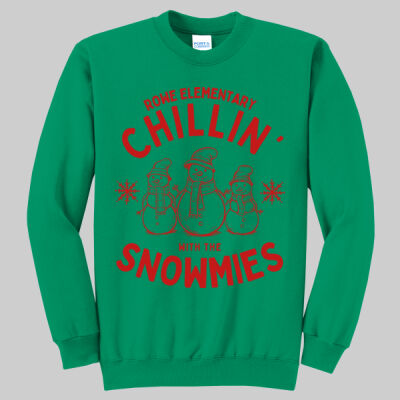  Adult Crewneck - Winter Holidays - Chillin' - Red Thumbnail