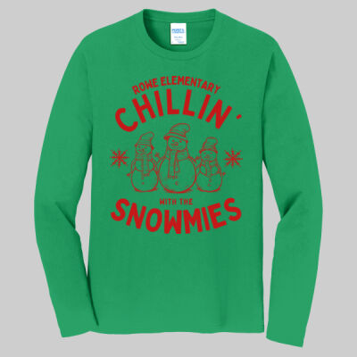  Adult Long Sleeve Shirt - Winter Holidays - Chillin' - Red Thumbnail