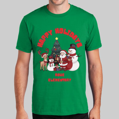 Adult T-Shirt - Winter Holidays - Happy Holidays - Red Thumbnail