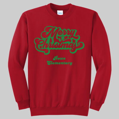  Adult Crewneck - Winter Holidays - Merry Christmas - Green Thumbnail