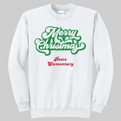  Adult Crewneck - Winter Holidays - Merry Christmas - Green & Red Thumbnail