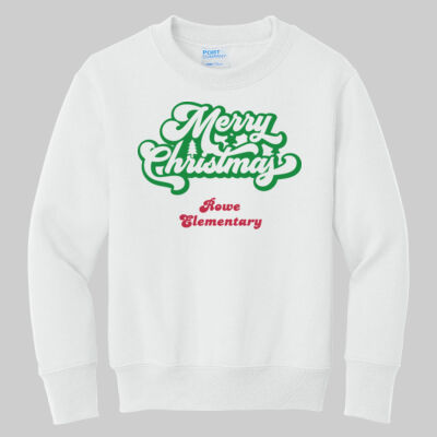  Youth Crewneck - Merry Christmas - Green & Red Thumbnail